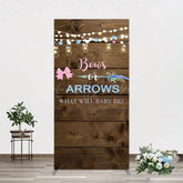 Lofaris Bows Or Arrows Wood Light Baby Shower Rectangle Backdrop